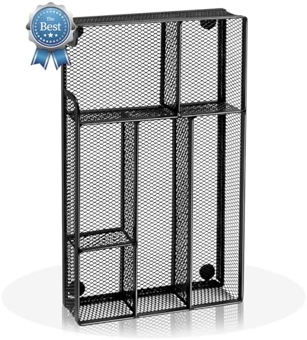 Desk Drawer Organizer, Office Drawer Divider Organizer Tray with 6 Compartments, Metal Mesh Desktop Organization and Accessories for Stationery Makeup Kitchen Toolroom School ＆ Office