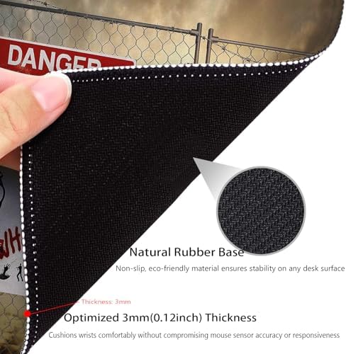 Zombie Walking Dead Mouse Pad, Halloween Infection Dark Danger Desk Mat