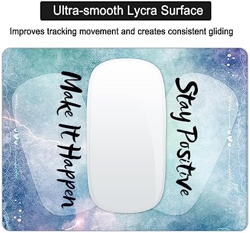 Small Mouse Pad, Mini Mouse Pad 6 X 8 Inch with Non-Slip Rubber Base for Keyboard Tray Laptops Wireless Mouse Home Office Travel, Washable & Portable (Work Hard)