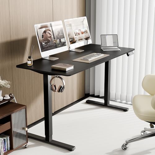 55"x24" Standing Desk, Height Adjustable Sit-Stand Home Office, Black