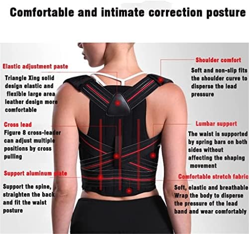 Adjustable Straight Back Posture Corrector Shoulder Lumbar Brace Spine Support Belt Adjustable Corset Correction Body (Size : XX-Large)