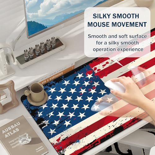 Mouse Pad Gaming - Desk Mat for Keyboard and Mouse - Large Mouse Pad for Desk, Mousepad (35.4" X 15.7") with Non-Slip Base, Desks Pad Mat Office and Home