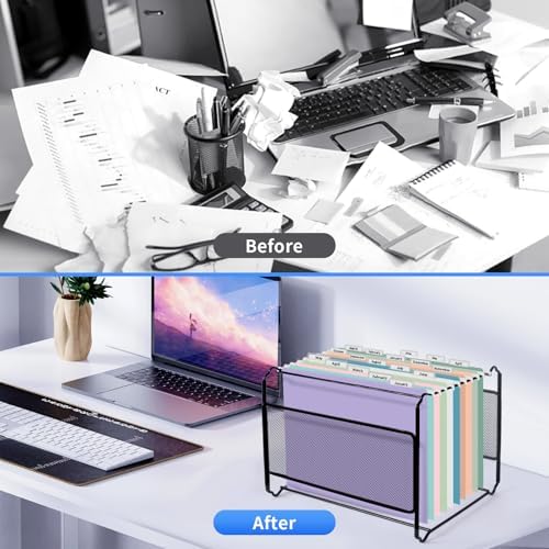 30 Pack Hanging File Folders, Letter Size with 1/5-Cut Adjustable Tabs, Pastel 10 Selected Color - File Folder Organizer for Filing Cabinet Office Home, Designed for Bulky Files, Medical Charts