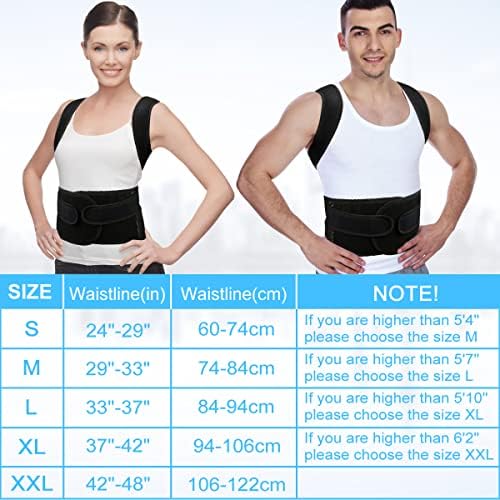 Posture Corrector for Men&Women - Back Brace for Lumbar Support and Upright - Breathable Back Straightener Back Corrector X-Large(37-42 Inches)