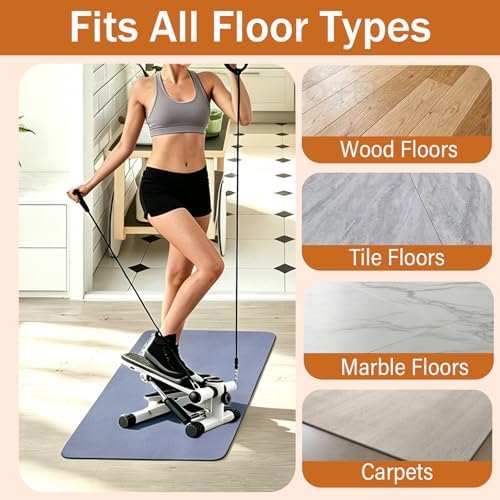 Under Desk Elliptical Mat 23.6" x 17", Non-Slip Mat for Stepper