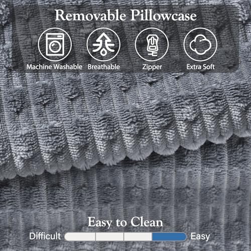 Reading Pillow for Bed Sitting Up with Large Pockets,Modern Style