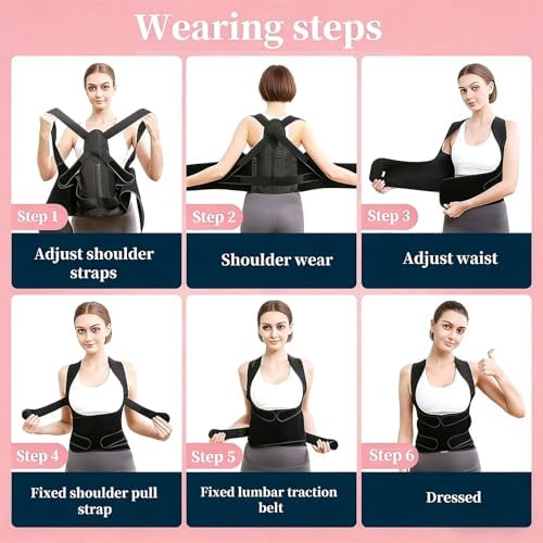 Back Brace Posture Corrector for Women and Men,Back Straightener Posture Corrector,Adjustable Posture Trainer,Back Brace Support for Upper Lower Back Pain Relief(L).