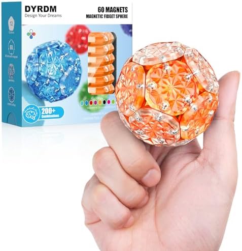 Magnetic Fidget Sphere, Adult Fidget Toy for Focus & Stress Relief