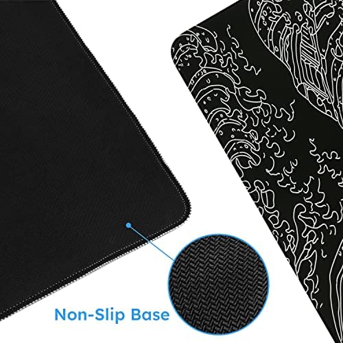 iCasso Mousepad,Gaming Mouse Pad,Black Wave of Kanagawa