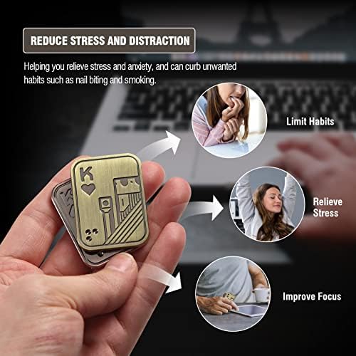 ITOKEY Metal Fidget Toys, EDC Fidget Slider, Poker Push Card, Magnetic