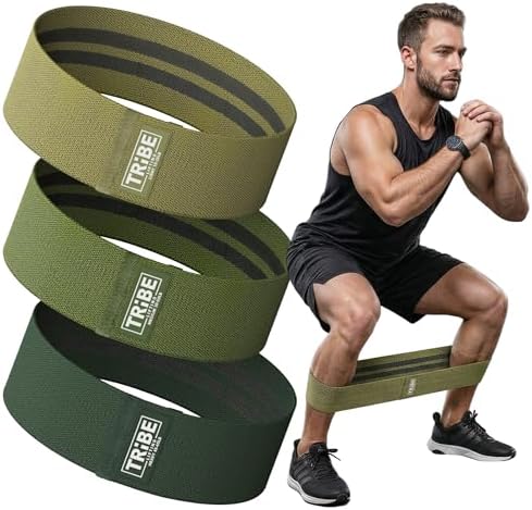 Fabric Resistance Bands for Working Out, 3-Pack for Legs and Glutes