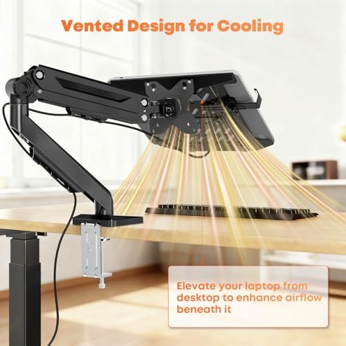 PUTORSEN Laptop Arm Desk Mount Fits Max 18" Notebook and 40" Screen