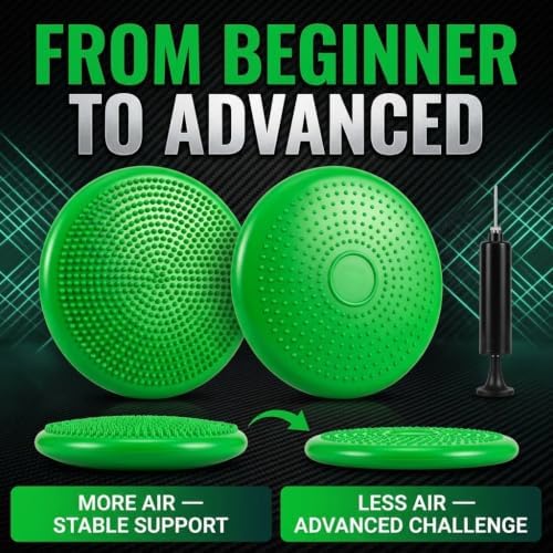 Hanstuten Wobble Seat Cushion Balance Disc - Rubber Wiggle Seat for Active Sitting, Office Desk Chair, and Core Strength Training