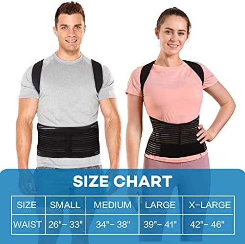 SICHEER Posture Corrector Back Brace for Women & Men, Medium, Waist 34-38"