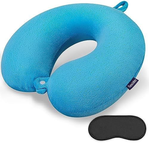 Travel Pillow, Memory Foam Airplane Pillow, Lake Blue