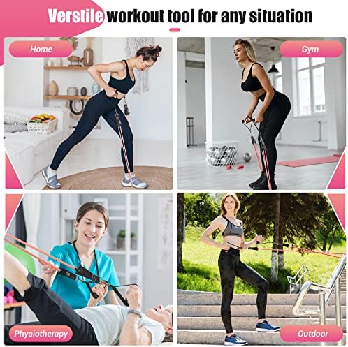 Resistance Bands with Handles for Women, 5 Level Exercise Bands