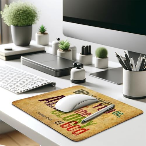 Whatever You Do for the Glory of God Mouse Pad, Christian Bible Desk Mat