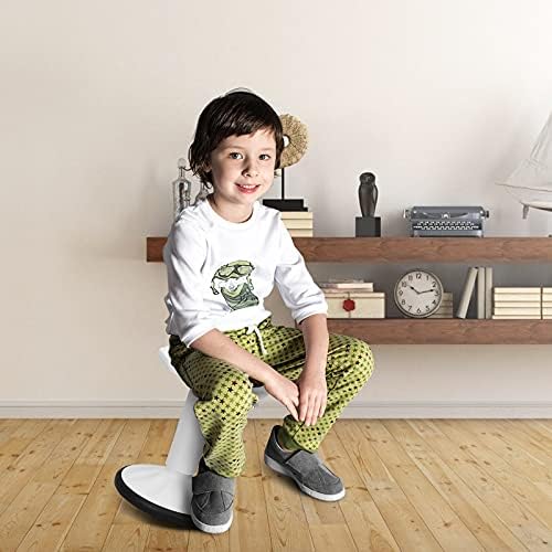 GIANTEX Wobble Stools for Classroom Seating, Wiggle Stool with Adjustable Height, 24" Active Learning Stool, Sitting Balance Chair for School, Office Stand Up, Flexible Seating Wobble Chair (White)