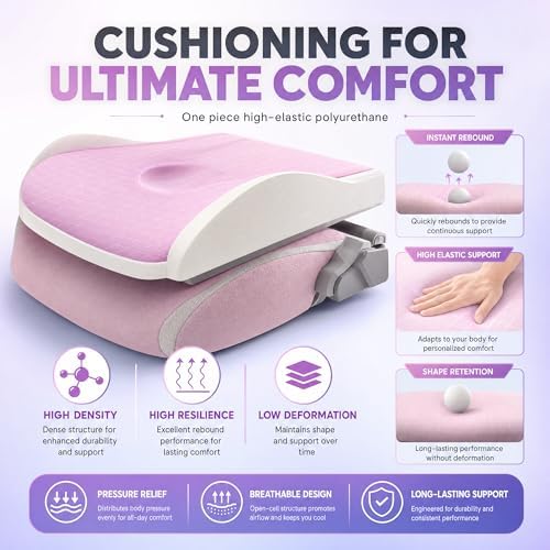 Gaming Chair 4D Adjustable Armrests - 170° Reclining & 320lb Capacity, High Back Ergonomic Game Chair with Lumbar Support, Pink