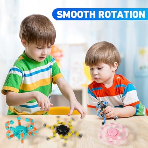 Transformable Fidget Spinners,30PCS Funny Sensory Fidget Toys for Kids