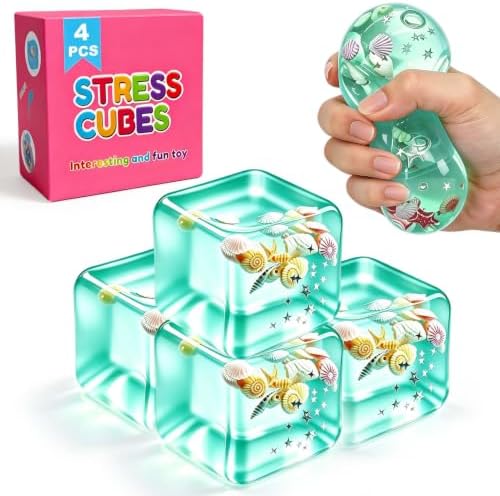 Slow Rising Squishy Fidget Toys - 4 Pack Squeeze Toys for Teens &Adults