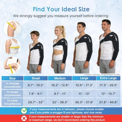ComfiTECH Reusable Shoulder Arm Ice Pack Wrap for Pitcher & Recovery, XL