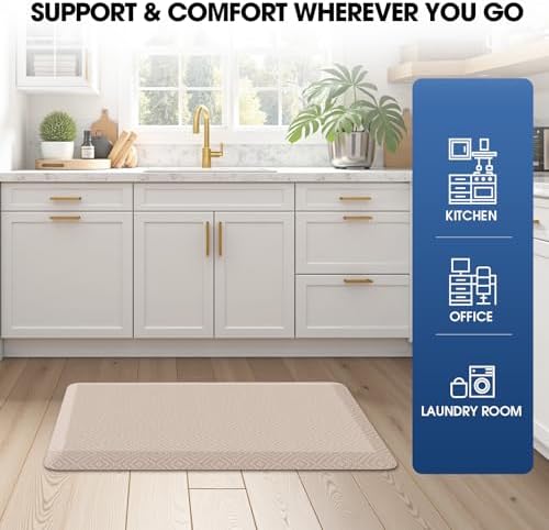 Anti-Fatigue Kitchen Mats for Floor Standing and Comfort Desk Mats 17"x28"