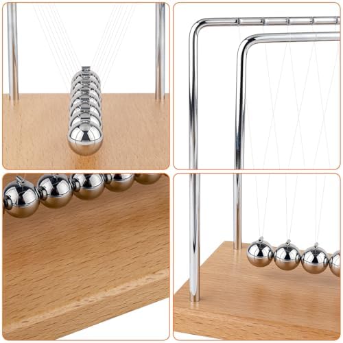 Newton's Cradle Balance Balls Fascinating Physics Gadget for Home and Office 7 Beads (7 Beads)