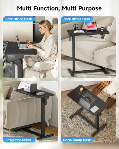 BIZUM Small Electric Standing Desk Bedside Table 31.5 x 15.8 Inch, Black
