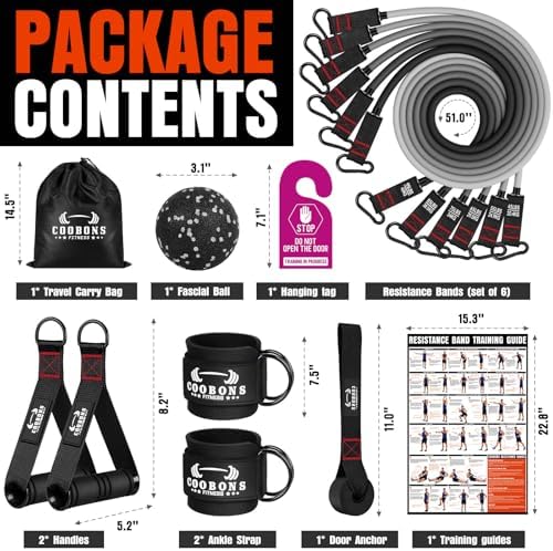 Heavy Resistance Bands for Working Out, 300LBS Exercise Bands with Handles