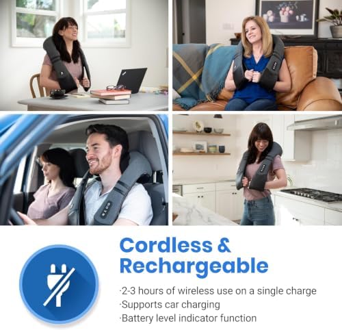 Etekcity FSA Eligible Cordless Neck Massager for Pain Relief Deep Tissue
