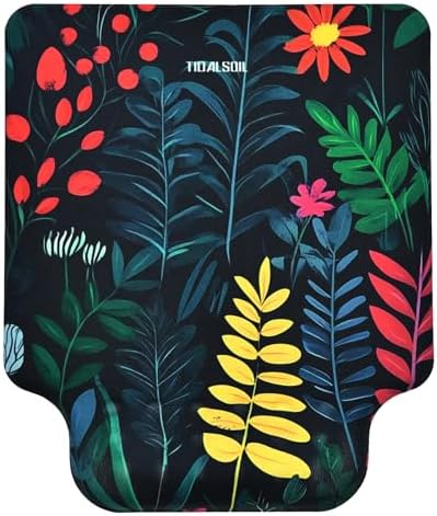 TIDALSOIL Ergonomic Mouse Pad with Memory Foam Wrist Support, Black