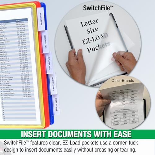 Ultimate Office SWITCHFILE 10-Pocket Reference Display Organizer Color Pkts