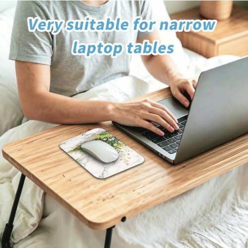 Small Mouse pad, with Edge-Sewn Design, extends Service Life by Twice, occupying the Optimal Size for the Mouse and Wrist Position. (Flower)