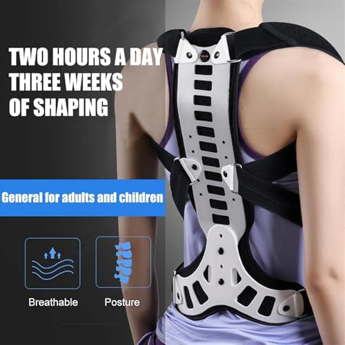Adjustable Back Posture Corrector, Kyphosis Corrector Brace, Upper Back Support, Adjustable Shoulder Straightener for Women and Men, for Kyphosis Hunch Relief,L