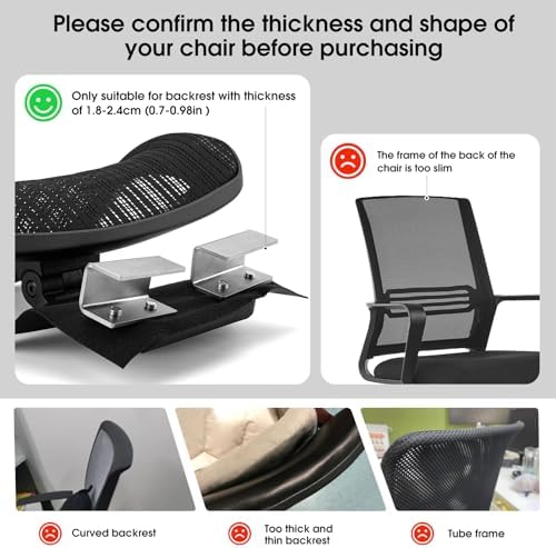 Office Chair Headrest Attachment , Can Adjust Height, Inclination, Black