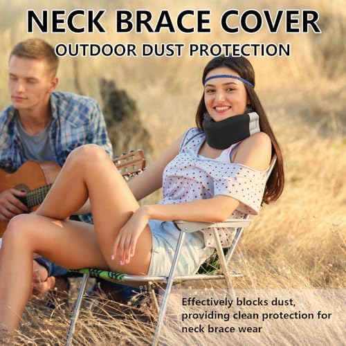 4 Pcs Breathable Neck Brace Covers, Cervical Support Sleeves, Unisex
