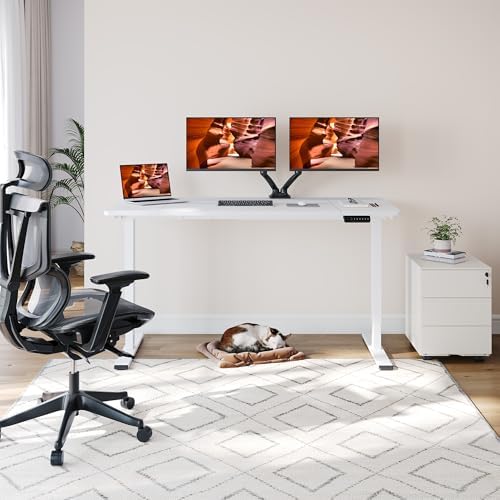 63''x28''Dual Motor Adjustable Large Standing Desk for Home Office