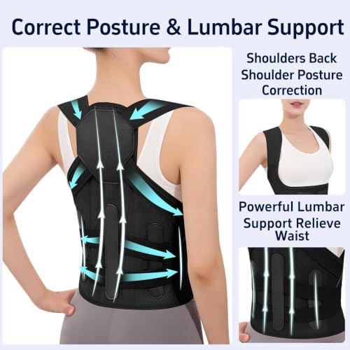 Posture Corrector for Men Women Back Brace Full Back Support Adjustable