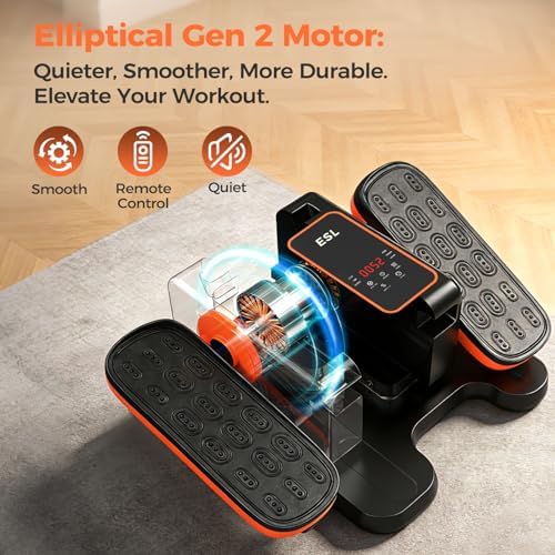 ESL Under Desk Elliptical, Electric Elliptical Leg Exerciser for Seniors