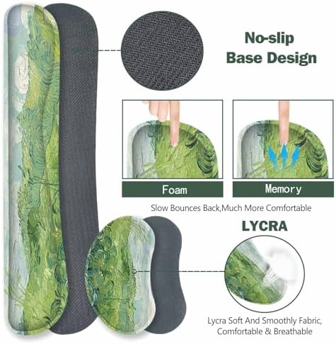 ToLuLu Extended Gaming Mouse Pad, Memory Foam Keyboard Mouse Wrist Rest Set