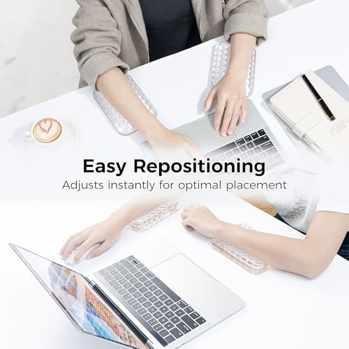 Ospelelf Ergonomic Elbow Rest for Desk, Gel Keyboard Wrist Rest Support, Arm Rest Pad for Mouse, 2 Pack