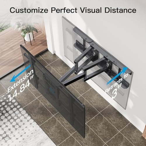 Pipishell Full Motion 24'' Studs TV Wall Mount for 40–84 inch TVs