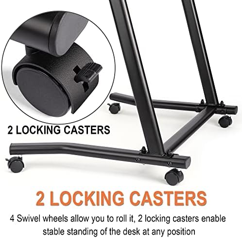 CXWXC Indoor Cycling Desk - Adjustable Height Bike Deak Laptop Stand