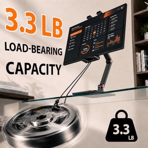 Urmust Dual Arm 18.5" Portable Monitor Stand with 360° Rotating D-M
