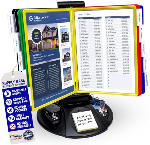 Ultimate Office AdjustaView Supply Base Desk Reference Display Organizer CL