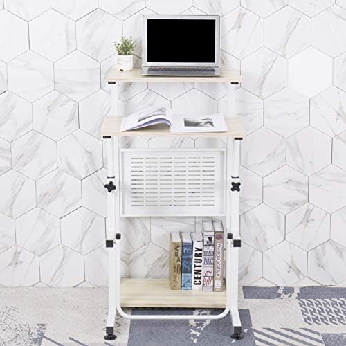 SDADI Adjustable-Height Standing Desk, 2-Mode Modern Standing and Sitting Desk, Light Grain