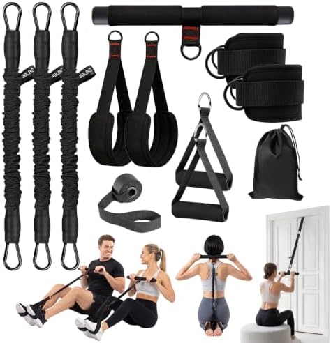 Pull Up Assistance Bands, Resistance Bands Set with Handles for Men Women, Workout & Exercise Bands, 5-Level Elastic Bands for Working Out, Stretch Bands for Home Gym, Stretching & Physical Therapy