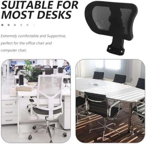 Tofficu Adjustable Office Chair Head Cushion Ergonomic Neck Support Comfortable Headrest Attachment for Computer Desk Chairs 10.62X9.05X2.95 Inches