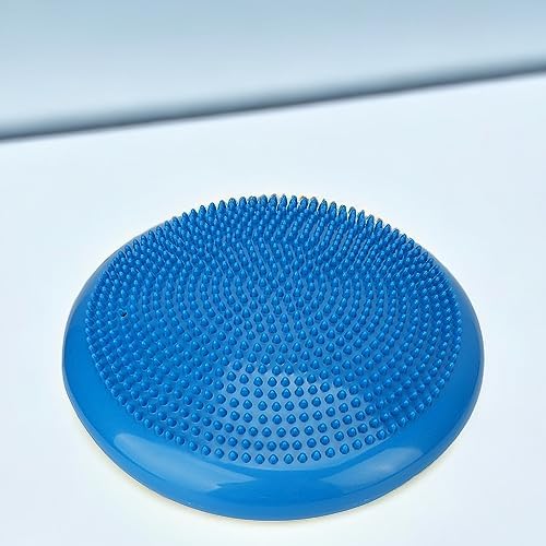 Inflated Wobble Cushion, Balance Training, Inflated Core Strengthening Balance Disc, Disc, Stability Sensory Wiggle Disc to Improve Sitting Posture(Pink and blue are shipped randomly)